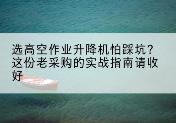 和林格尔高空作业升降机厂家推荐-选高空作业升降机怕踩坑？这份老采购的实战指南请收好
